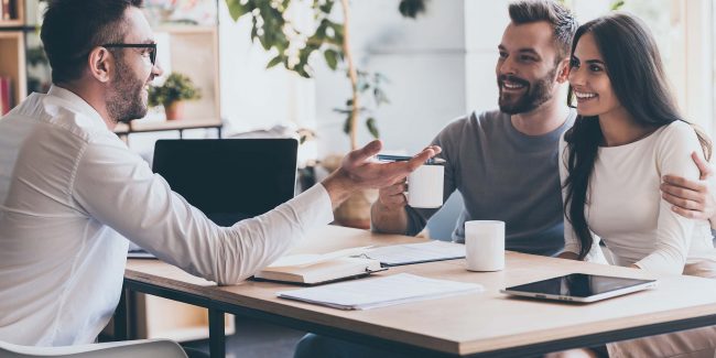 Financial Advisor with young couple